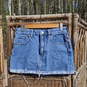 🍀3/15 Blue Denim Mini Skirt